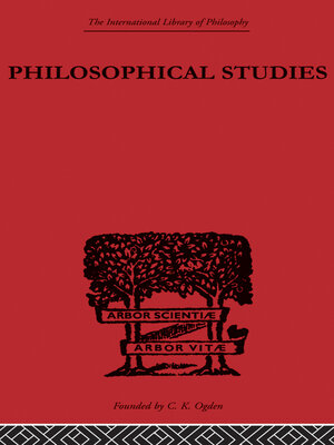 cover image of Philosophical Studies